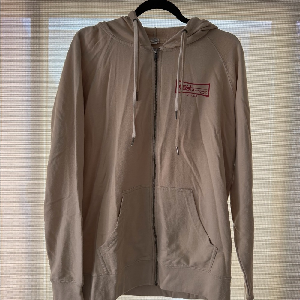 Beige Zip-Up Hoodie: Mitch’s Surf Shop La Jolla